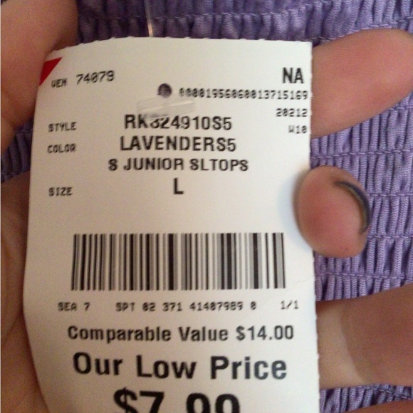 NWT Light Purple Ruffled Crop Tank Top - Picture 3 of 7